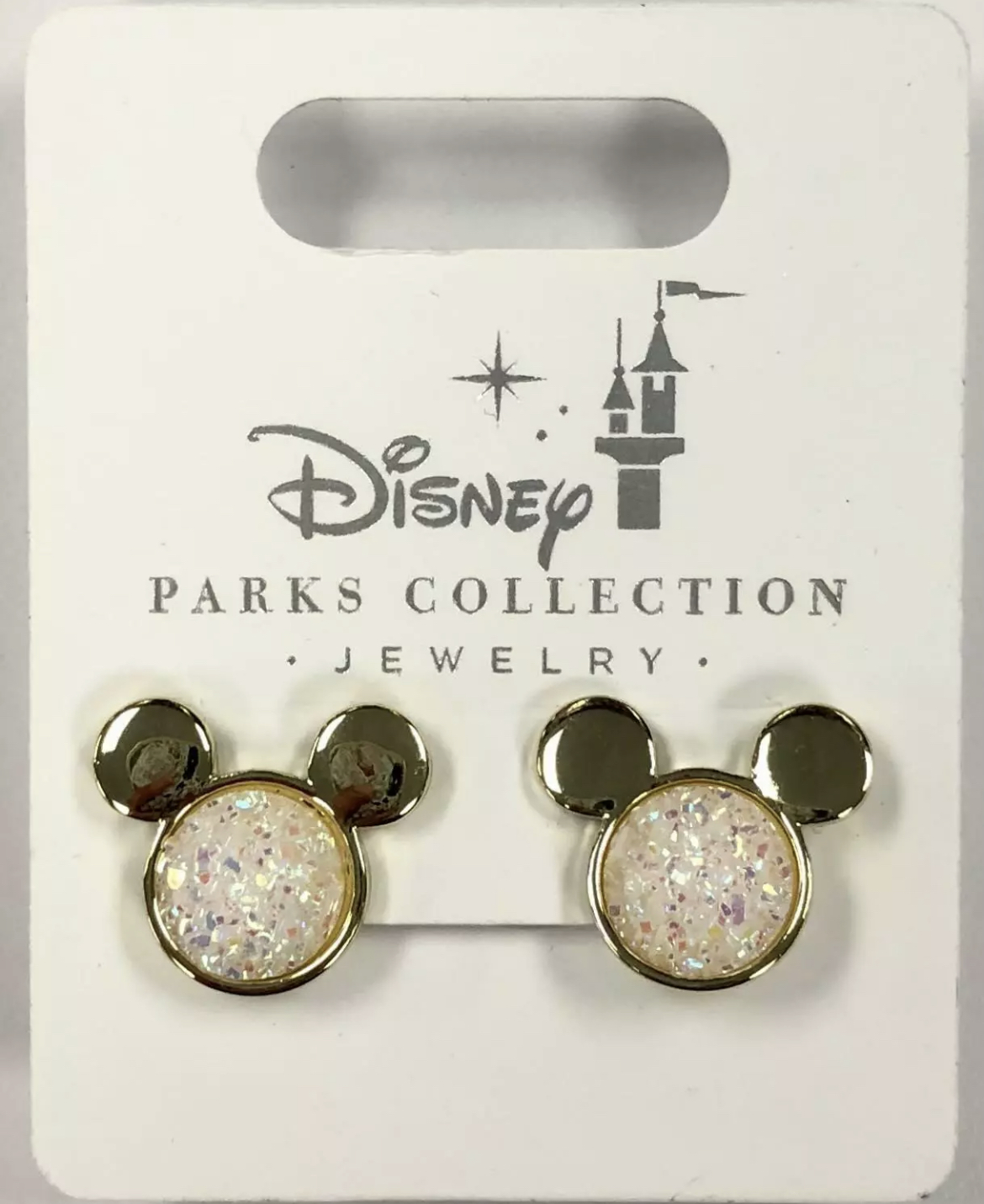 Disney Crystal Mickey Mouse Stud Earrings in Sterling Silver - Macy's